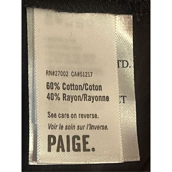 PAIGE Women's Lor Tee Crew Neck Grey Metallic Size Medium (3851) - Picture 3 of 4